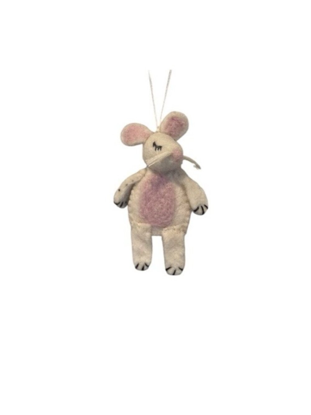 RARE DZI Wild Woolies Hand Felted Fair Trade Rabbit  BunnyFinger Puppet Ornament